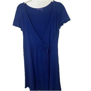 Fresh Produce Wrap Knee Length V Neck Stretch‎ Cottagecore Nursing Dress Mini L